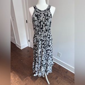 Calvin Klein Chiffon Halter-Neck Maxi Dress